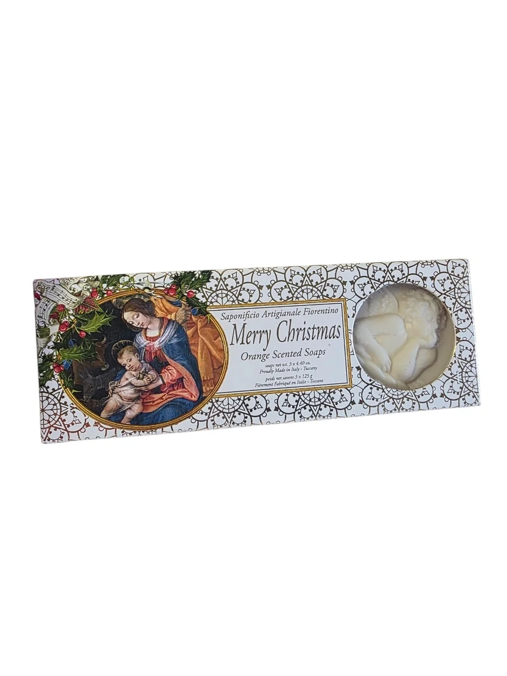 Sapone Artigianale Fiorentino Merry Christmas Orange Soap Gift Set Italy NIB